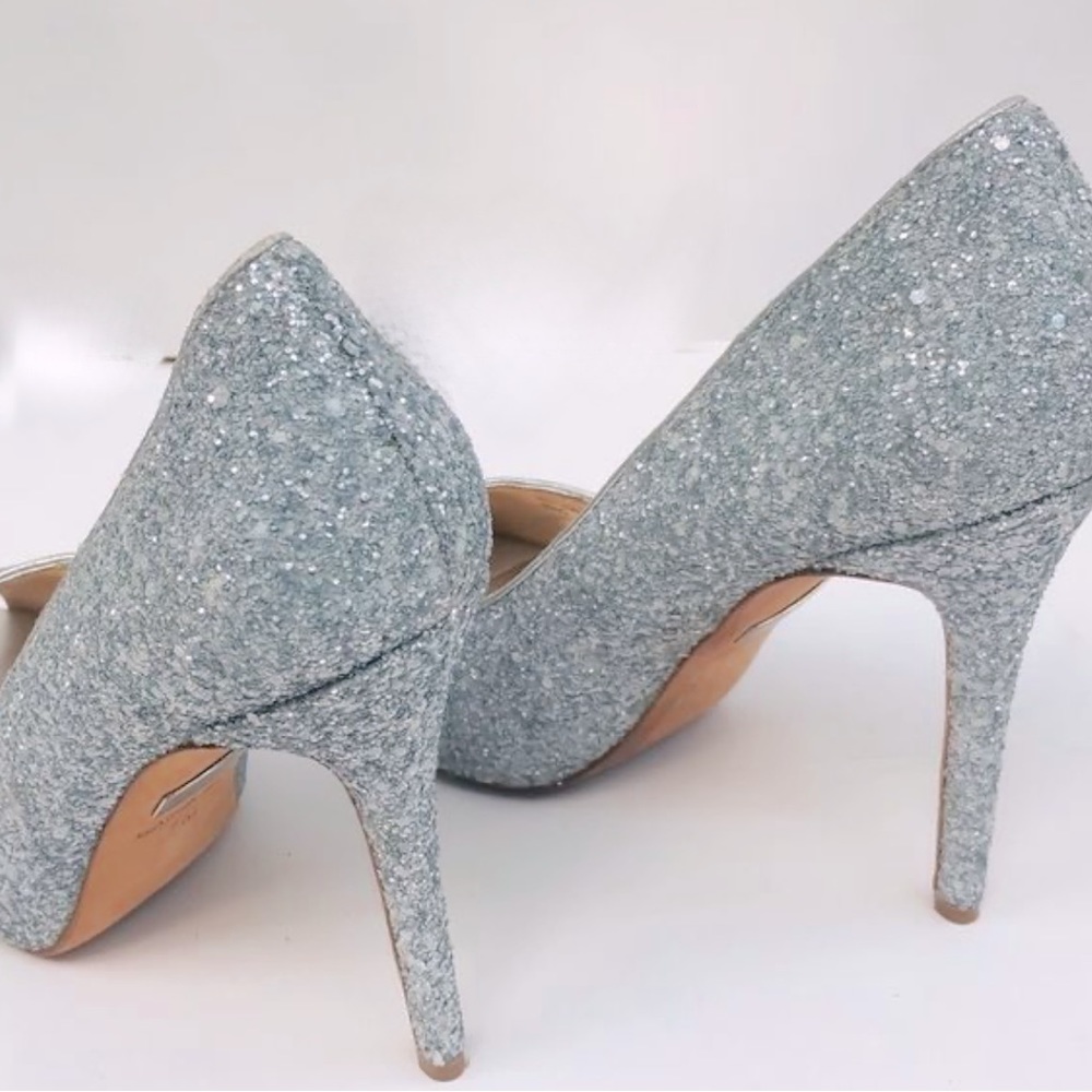 Badgley Mischka Original Kassidy Silver Glitter 6.5 - Picture 10 of 13